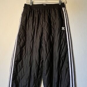 Adidas Black Quilted Primegreen Pants - Large Windbreaker